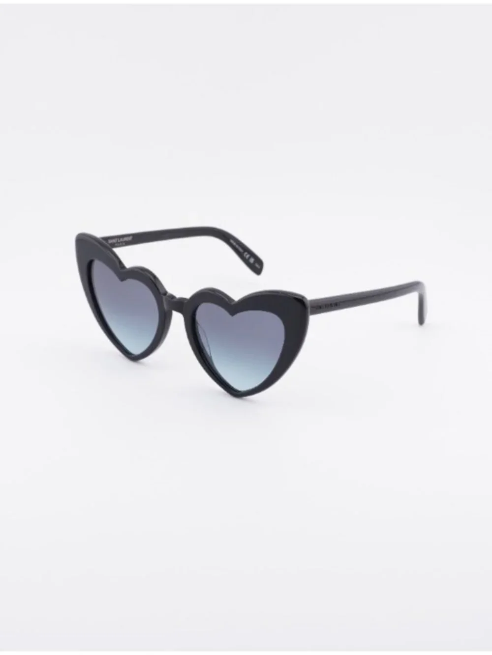 Saint Laurent SL181 LOU LOU 008 Sunglasses Black Geometric Frame, Grey Lenses